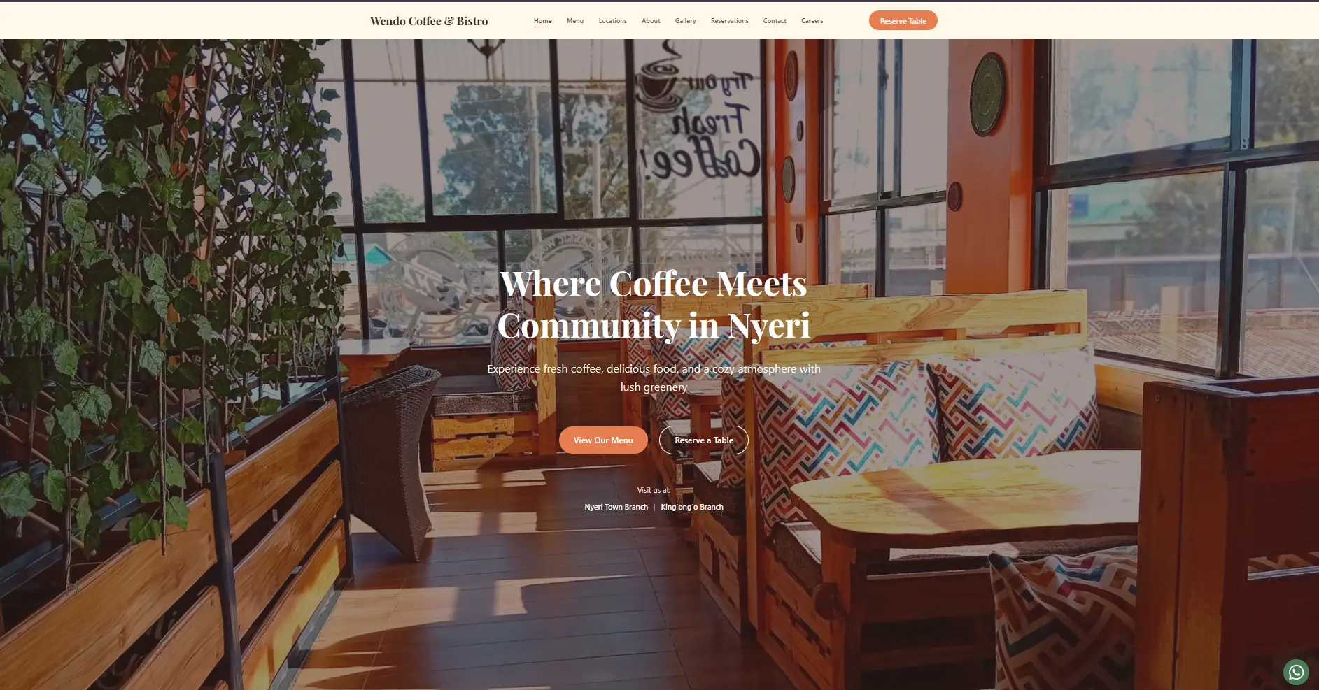 Wendo Coffee & Bistro — website